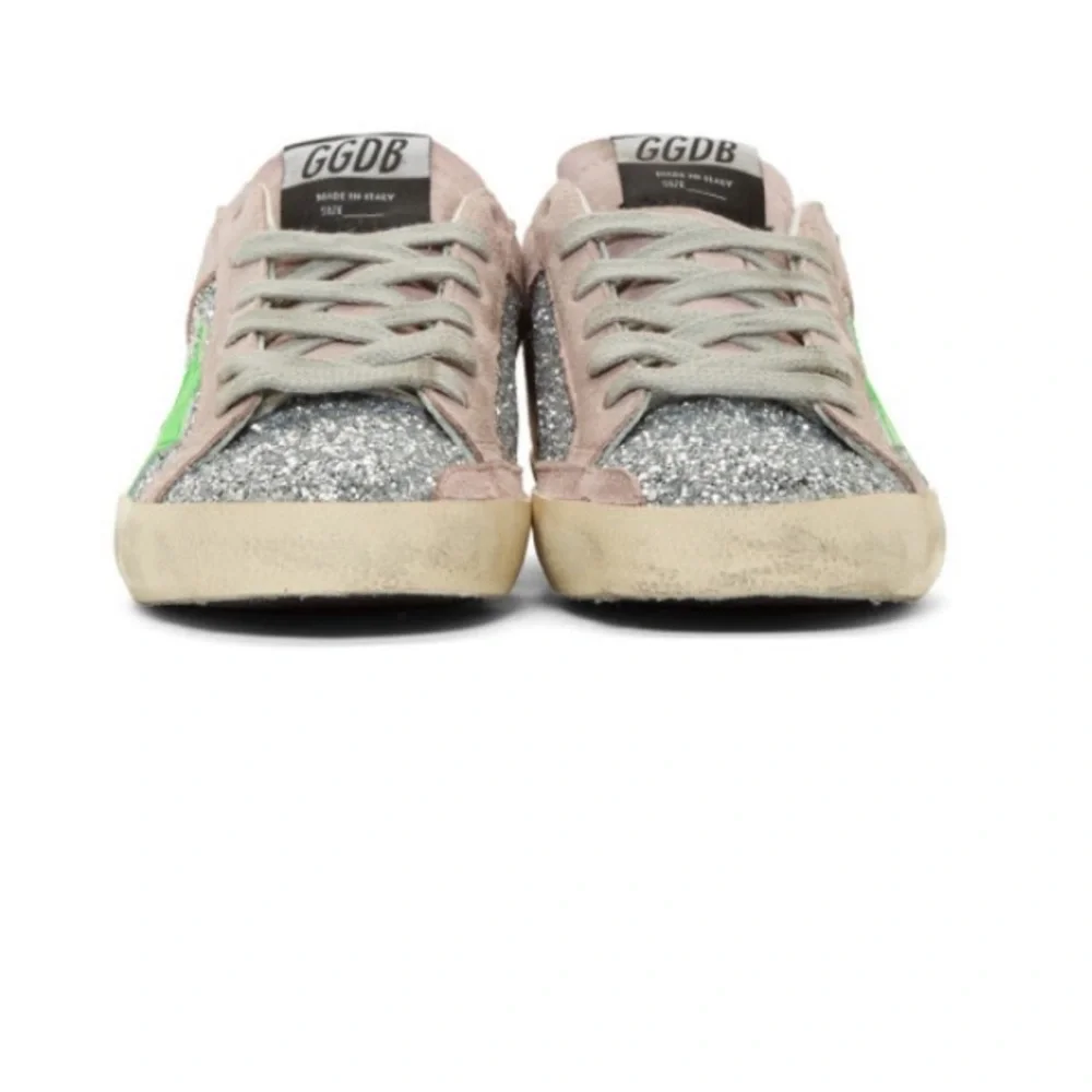 Golden Goose Superstar Glitter and Suede Sneakers - Picture 5 of 12